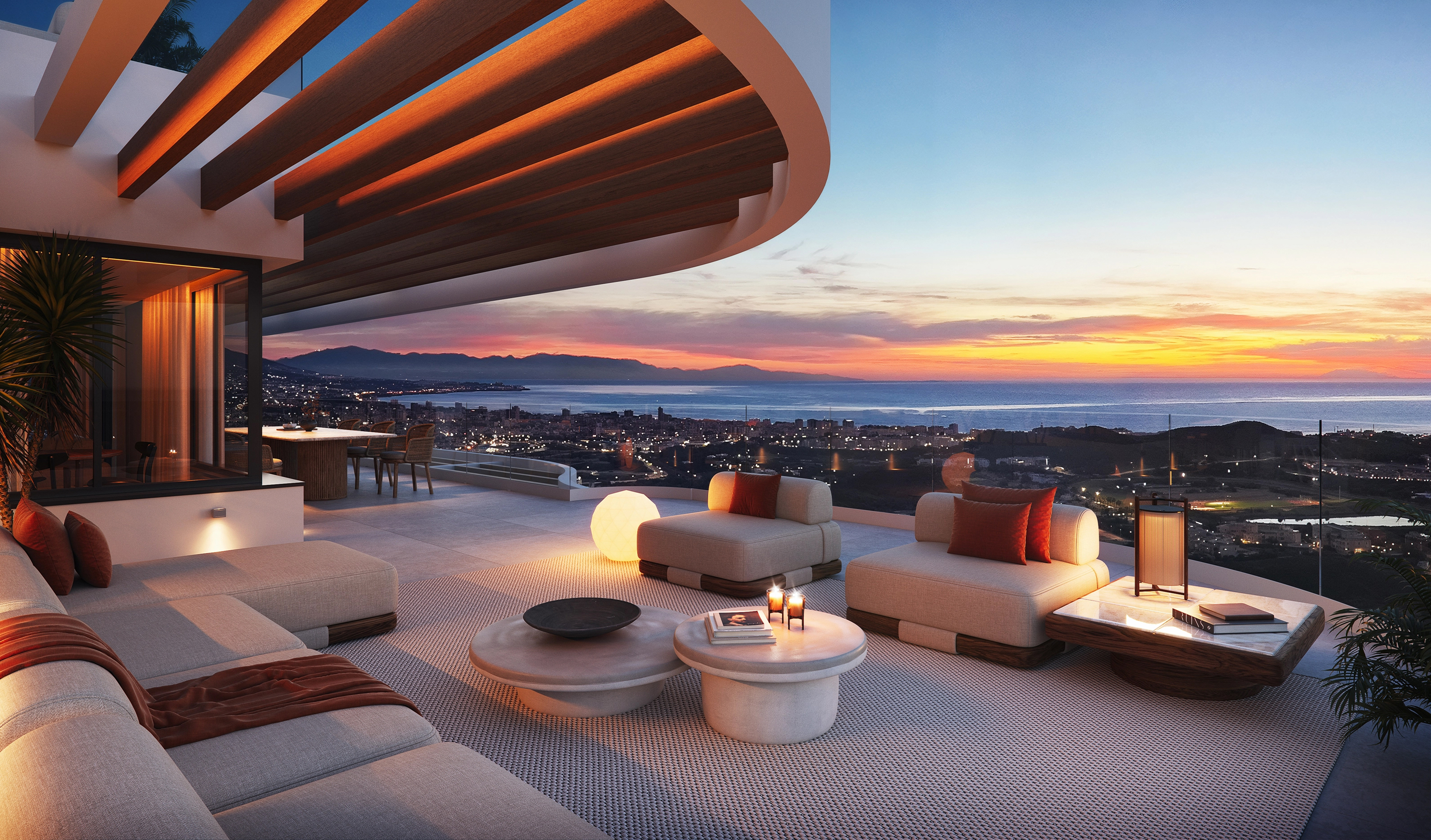 Luxusní apartmán s panoramatickými výhledy na Costa del Sol