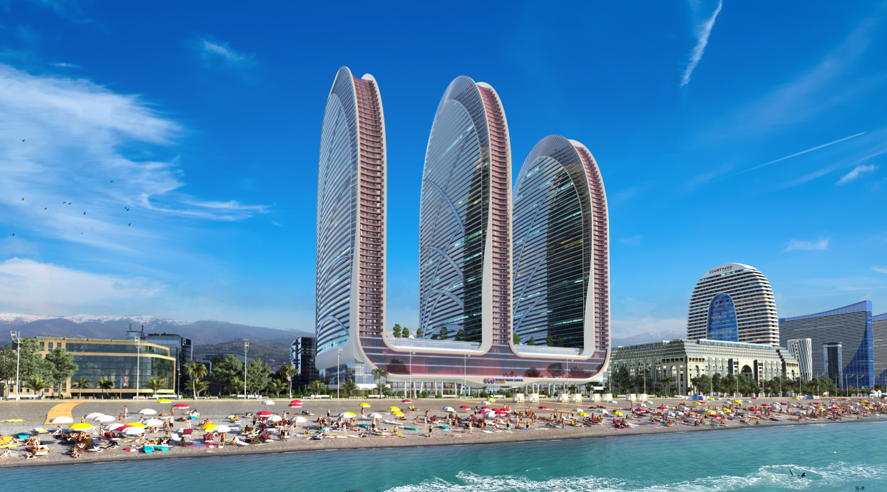 Ikonický apartmán u moře v novém komplexu World Trade Center a dominantě Batumi 