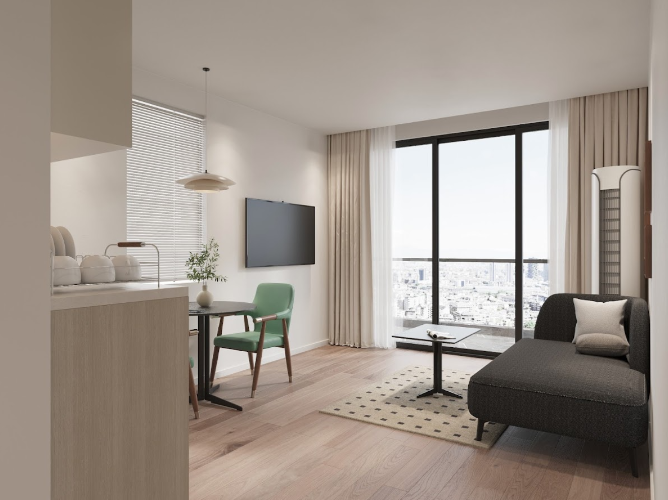 Apartmán 2kk s terasou, Blue Sky Tower, Batumi